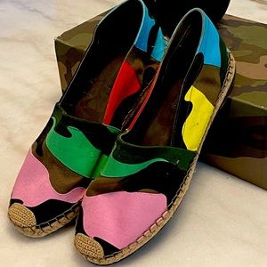 Valentino camo multi color espadrilles